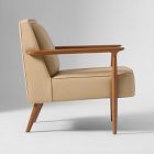 Strickland Leather Show Wood Chair