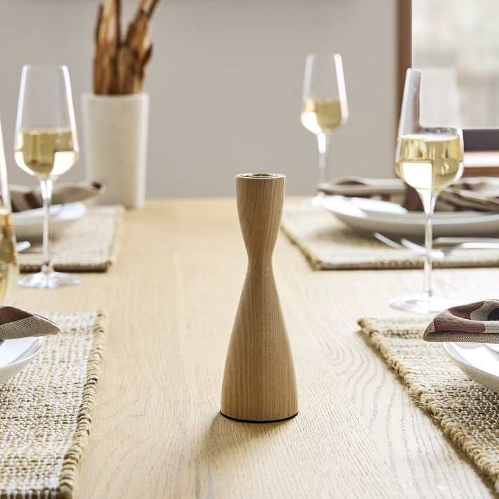 Tira Wood Taper Holders - Set of 2