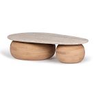 Canda Travertine Coffee Table (52")