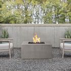 Square 40&quot; Outdoor Concrete Fire Table