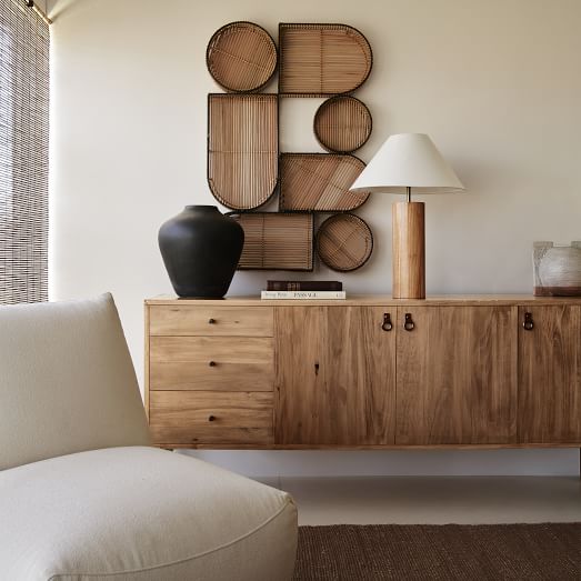 Modern Solid Wood & Iron Media Console | West Elm