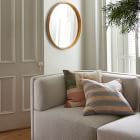 Woven Rattan Round Wall Mirror