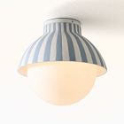 West Elm x PBK Striped Ceramic Flushmount