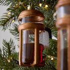 Glass French Press Ornament