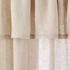 Sheer European Flax Linen Valance Curtain