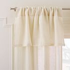 Sheer European Flax Linen Valance Curtain