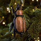 Glass Beetle Ornament - Brown