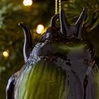 Glass Green Beetle Ornament