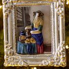 Dapper Cow Glass Ornament