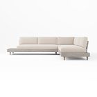 Portside Low Outdoor 3-Piece L-Shape Corner Cushion Sectional, Sunbrella Canvas Natural