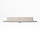 Portside Low Outdoor 2-Piece Grand Sofa Cushion Sectional, Sunbrella Canvas Natural