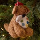 Felt Artist Dog Ornament