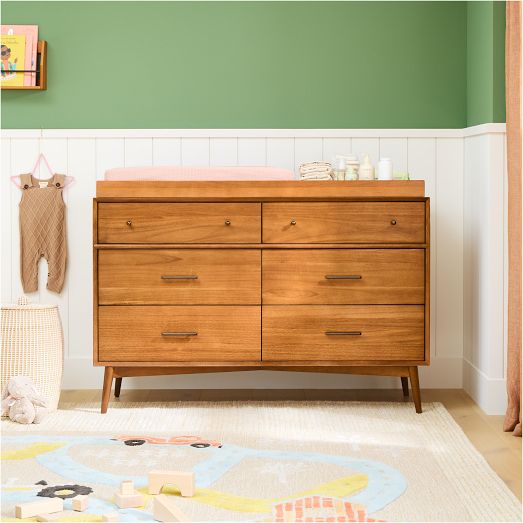 Mid-Century 6-Drawer Changing Table (56