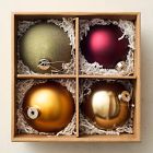 Large Glass Ball Ornament (Set of 4) - Jewel Tones