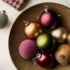 Mistletoe Glass Ball Ornament (Set of 9)
