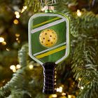 Glass Pickle Ball Racket Ornament