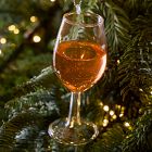 Rose Wine Glass Ornament