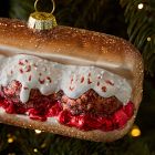 Glass Meatball Sub Ornament