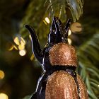 Glass Beetle Ornament - Brown