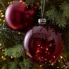 Large Tonal Red Ornaments (Set of 4)