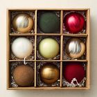 Festive Glass Ball Ornaments (Set of 9)