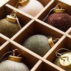 Medium Flocked Ball Ornaments (Set of 9) - Woodland Shine
