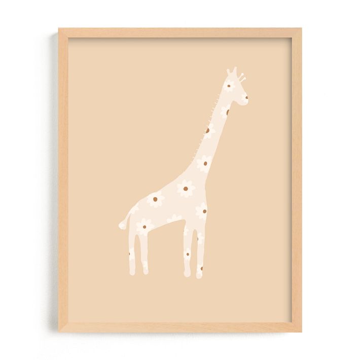 Sweet Giraffe Framed Wall Art by Minted for West Elm