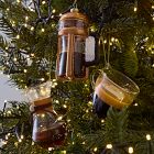 Glass French Press Ornament