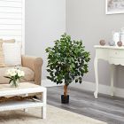 Faux Potted Ficus Tree