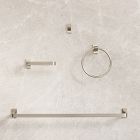 Reeded Bathroom Hardware - Brushed Nickel