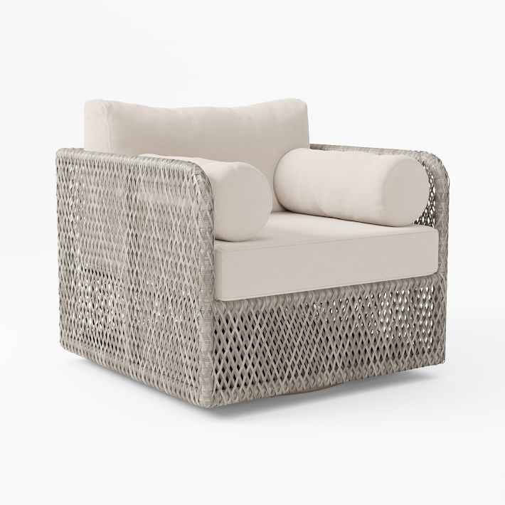 Coastal Collection Swivel Chair Cushion Cover, Canvas, Natural