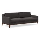 Chip & Dent: Parker 87" Sofa, Performance Distressed Velvet, Slate, Cool Walnut
