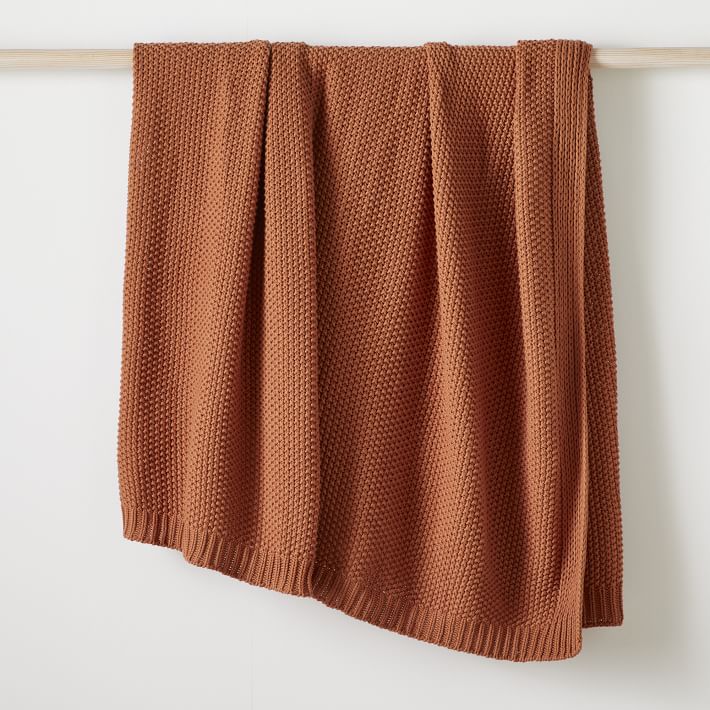 Cotton Knit Throw