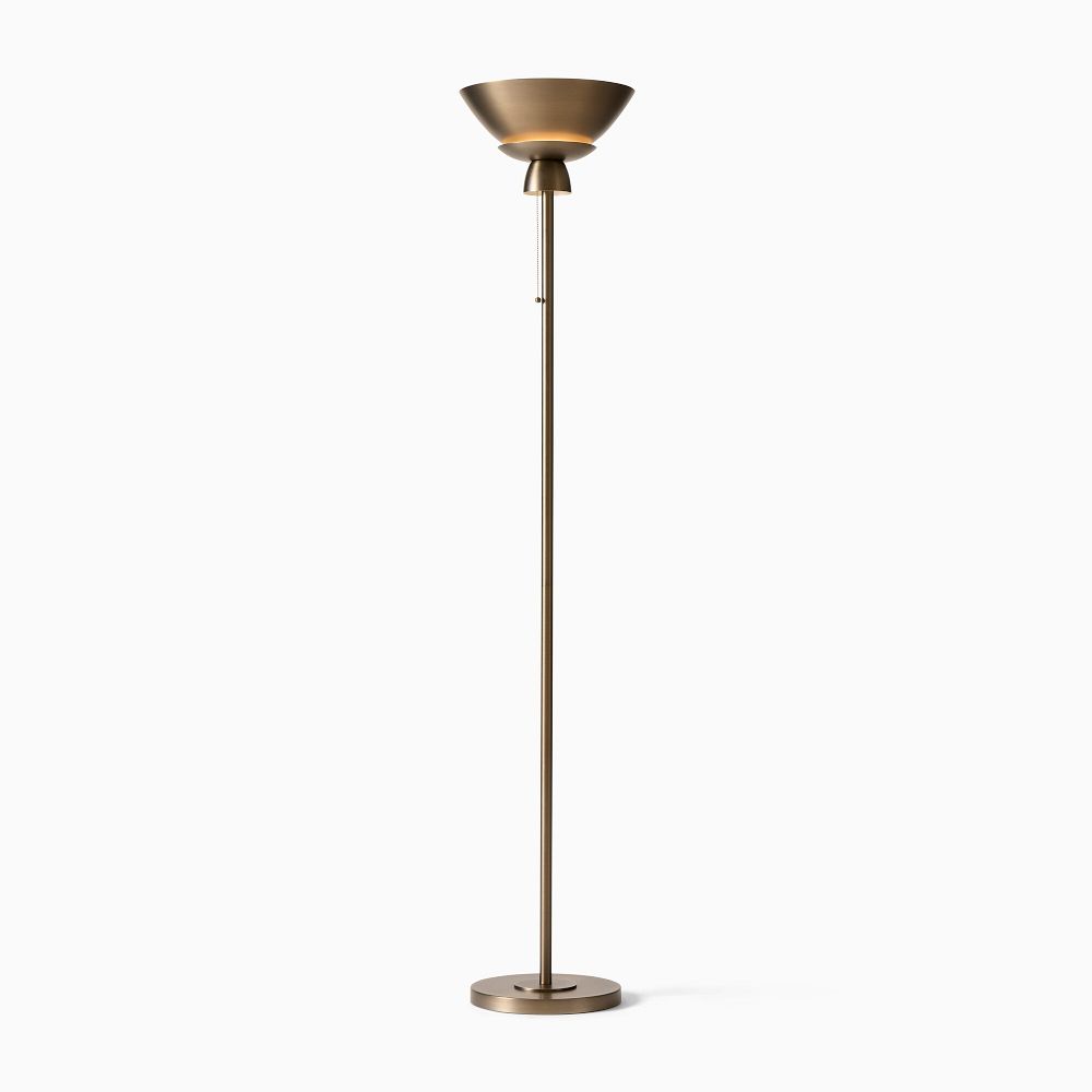 Colin King Torchiere Floor Lamp (72") - Blackened Bronze, 72 in