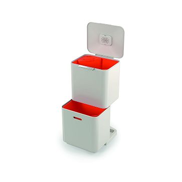 Joseph and Joseph Totem Max 60L Waste &amp; Recycling Bin, Stone