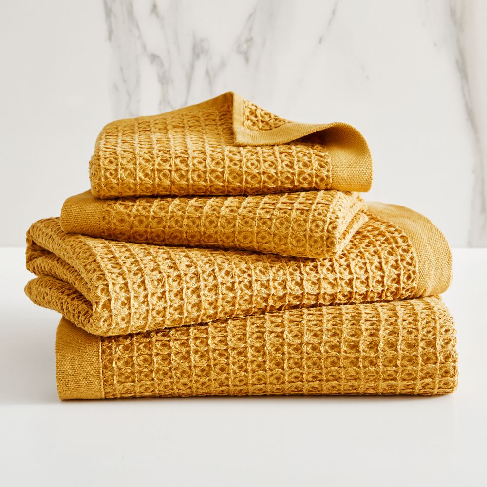 Hand Waffle Towels - Golden Oak