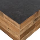 Square Wood Pedestal Coffee Table