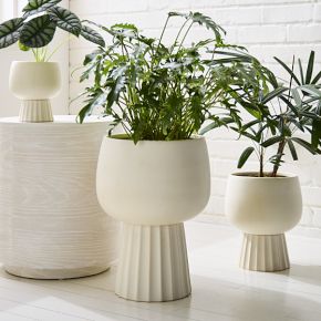 Marta Ceramic Planters - Allabaster Small Floor