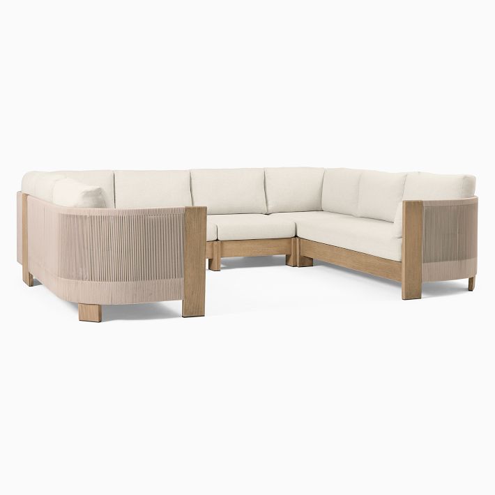 Porto Outdoor 6-Piece U-Shaped Sectional Cushion Covers
