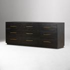 Alexa Burnished Pedestal 9-Drawer Dresser (88&rdquo;)