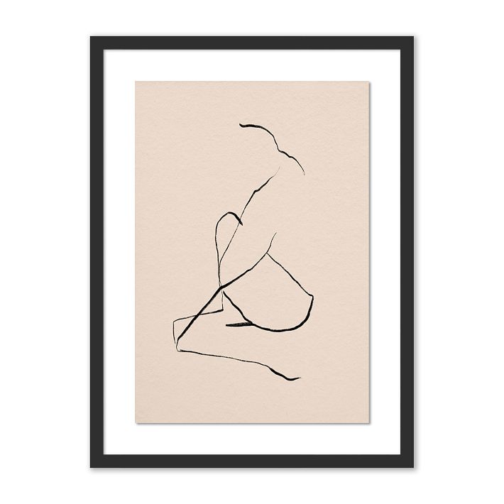Series No. 2 Nude Sketch Framed Wall Art by Roseanne Kenny