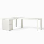 Parsons L-Shaped Desk &amp; File Cabinet Set