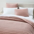 Cotton Velvet Pick Stitch Quilt &amp; Shams