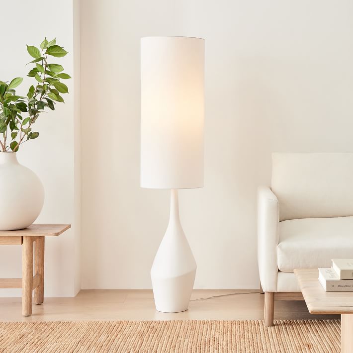 Asymmetry Ceramic Floor Lamp White West Elm