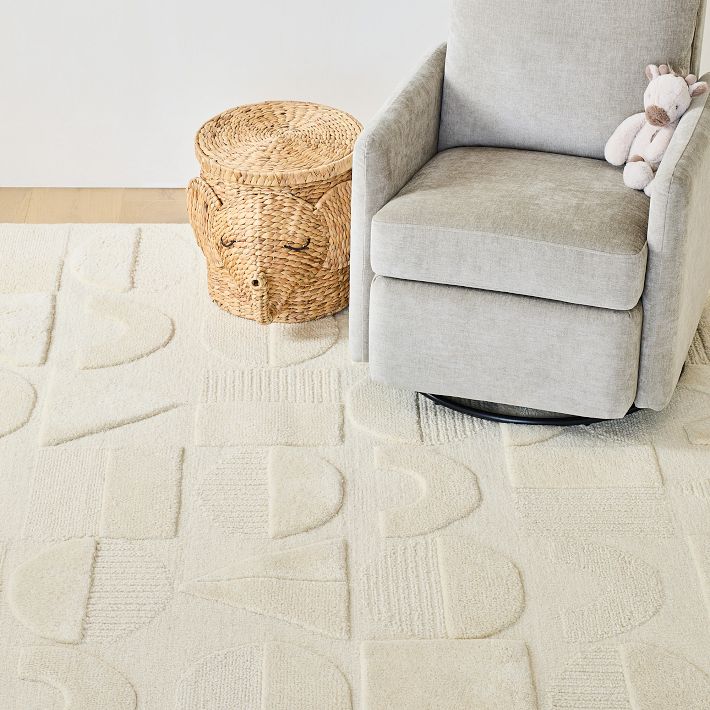Kids Textured Shapes Rug | West Elm