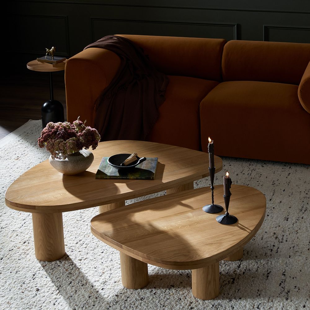 Zaccai Oak Nesting Coffee Table (36"–48") | West Elm