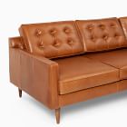 Drake Leather 3-Piece L-Shaped Sectional (100")