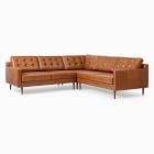 Drake Leather 3-Piece L-Shaped Sectional (100")