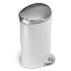 simplehuman 6L Semi-Round Step Trash Can