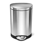 simplehuman 6L Semi-Round Step Trash Can